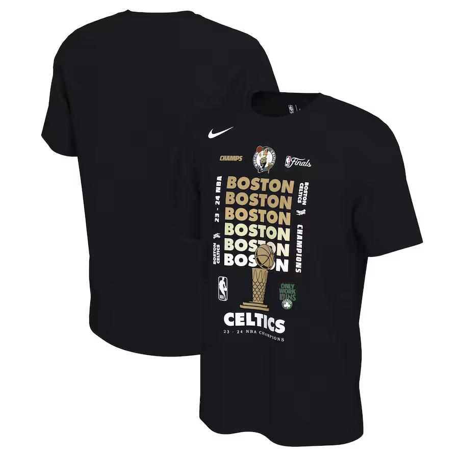 Men NBA Boston Celtics  2024 Champions T shirts black style 13->nba t-shirts->Sports Accessory